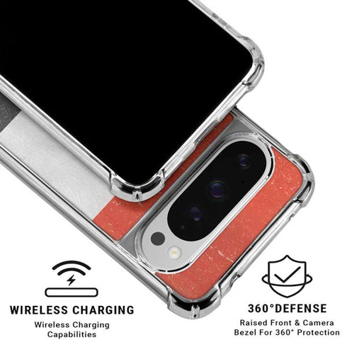 Yemen Flag Distressed Google Pixel 10 Pro Clear Case